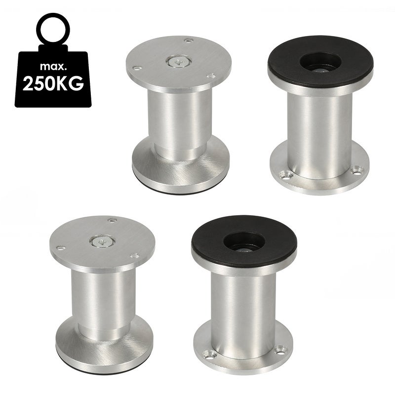 2Pcs Support Réglable Pour Meuble 190-440mm - Pied Réglable Armoire Cuisine Salle De Bain Bleu 200kg