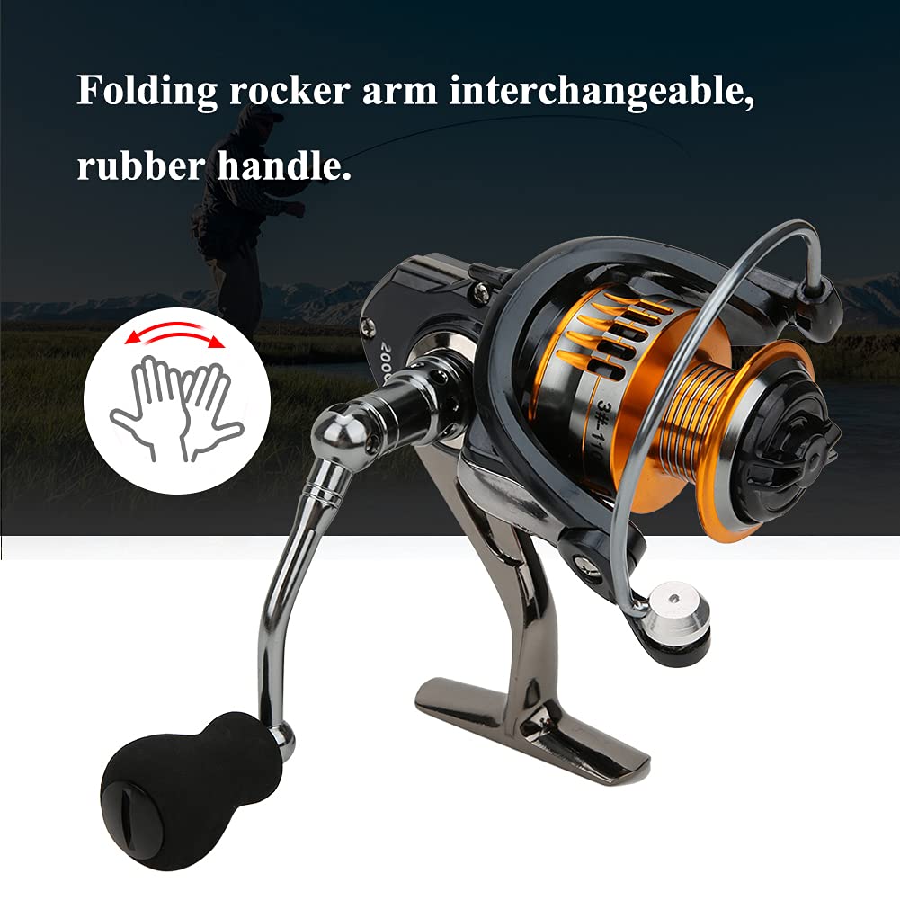 LeftRight Mulinello da pesca in metallo intercambiabile con esche per pesci Ruota per lancio ad alta velocità (FBE2000) - 7