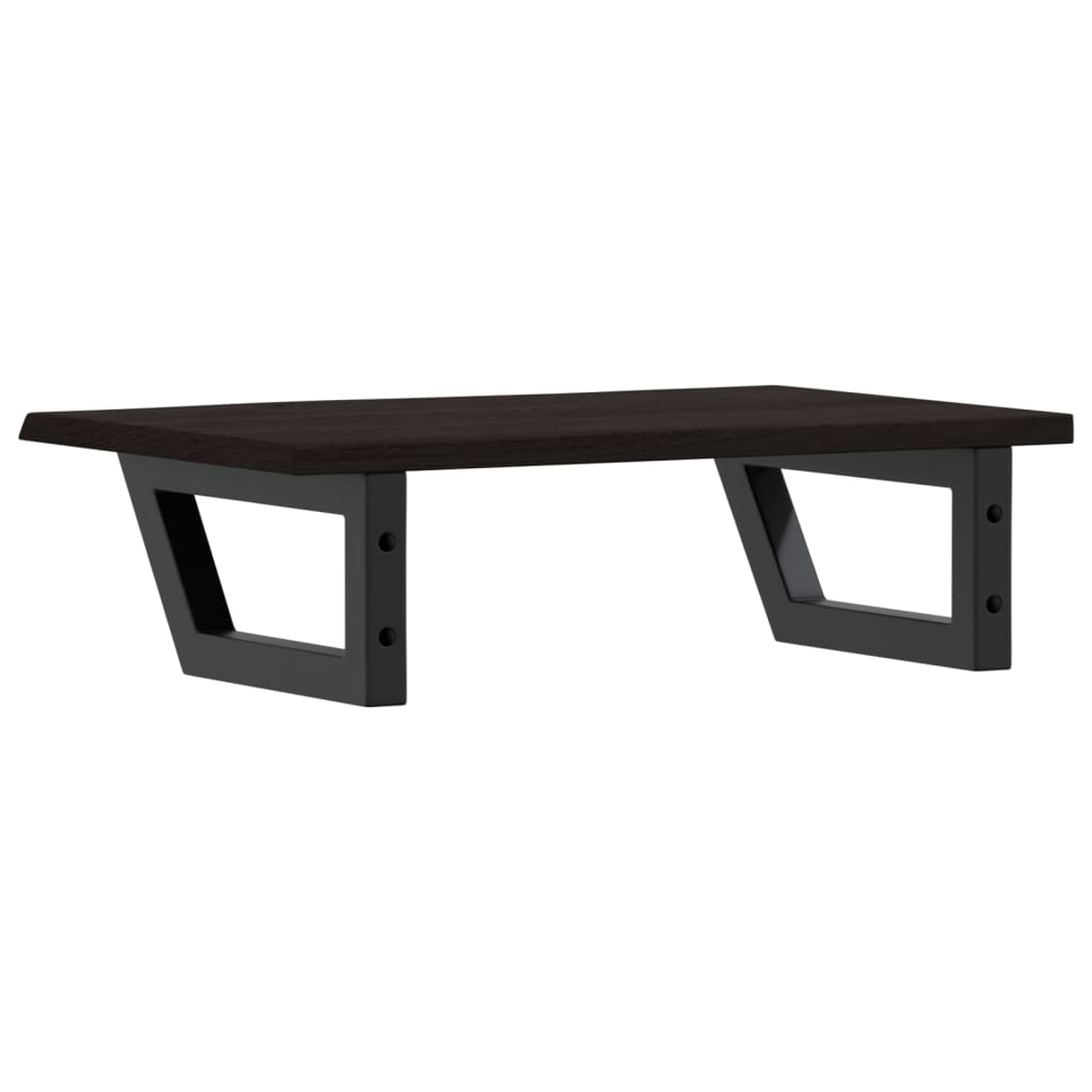 Maison Exclusive - Ripiano a Parete per Lavabo in Acciaio e Massello di Rovere - 6