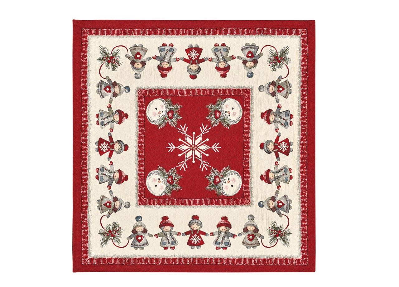 Tovaglia Centrotavola Centrino Tavolo Fantasie Natalizie Cinigliato Piazzato Made Italy 90x90 Kristel Noel | Leroy Merlin Tovaglia Centrotavola Centrino Tavolo Fantasie Natalizie Cinigliato Piazzato Made Italy 90x90 Kristel Noel | Leroy Merlin