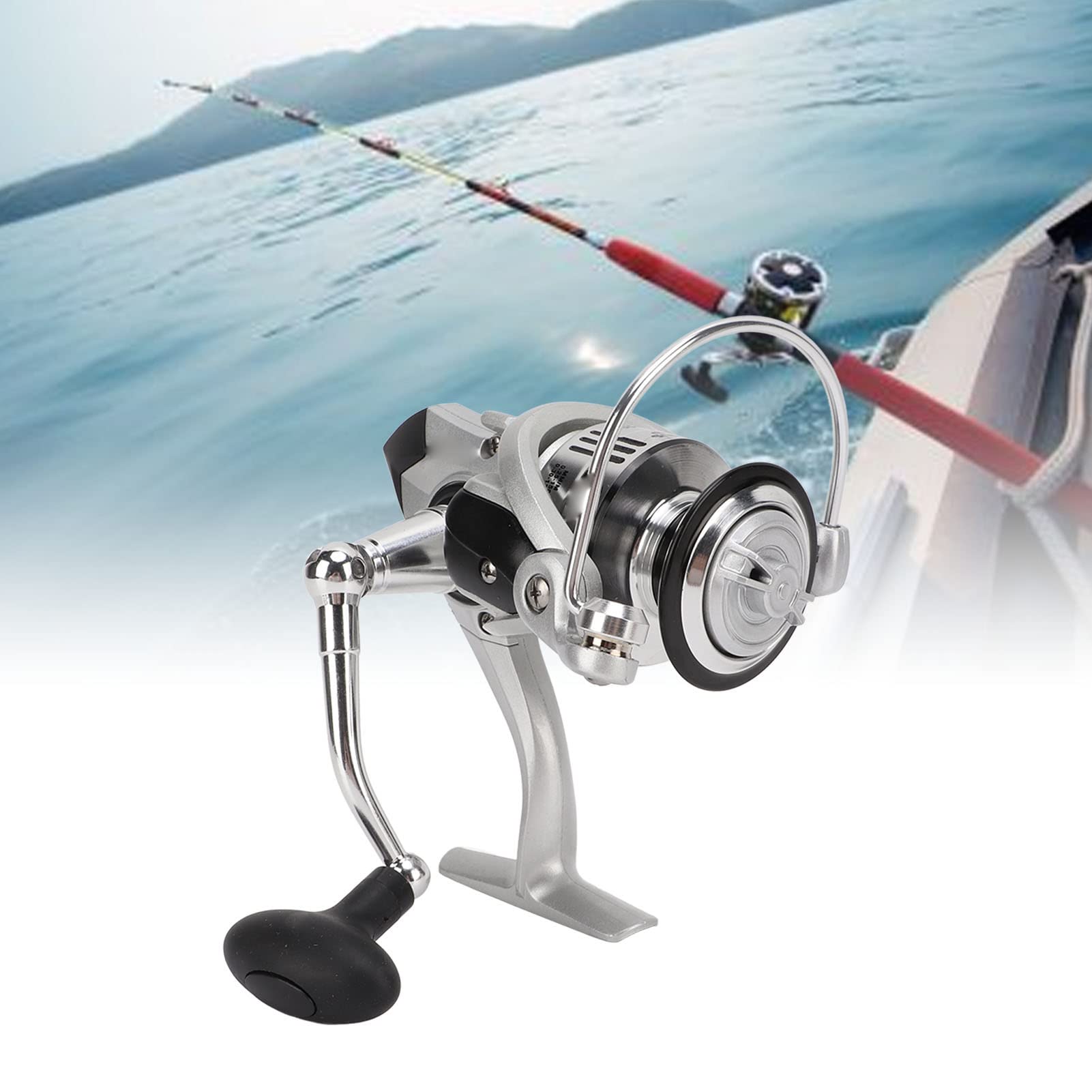 Mulinello con cuscinetto in metallo 13+1BB Canna da mare con lenza da pesca con esca Ruota 5.2:1 Mulinello da pesca con ingranaggio (ZEUS2000) - 3