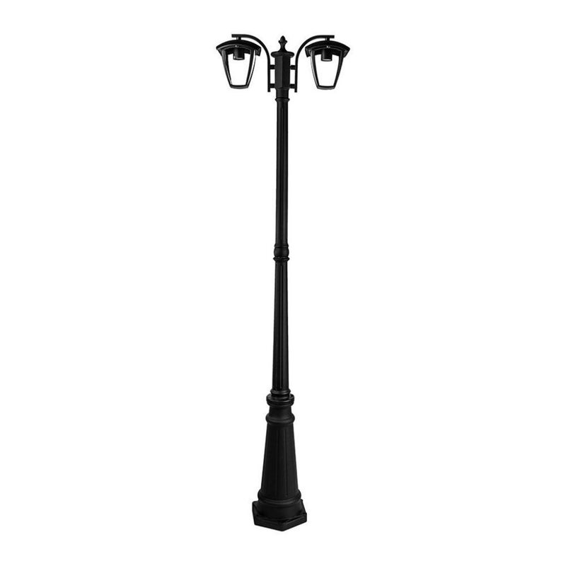 Lampa uliczna LED z uchwytem E27 (maks. 2*60W) Kolor czarny wys. 199cm IP44