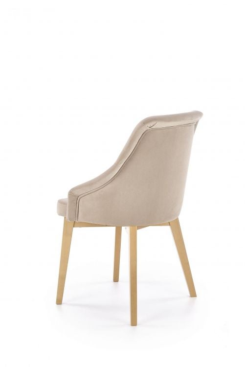 Krzesło tapicerowane TOLEDO 2 beżowe/dąb miodowy