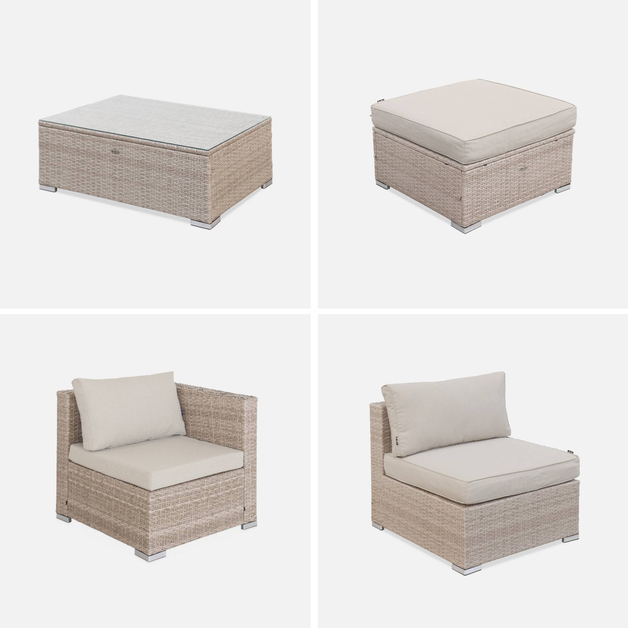 Salon de jardin en Acier Beige 4 personnes - 5