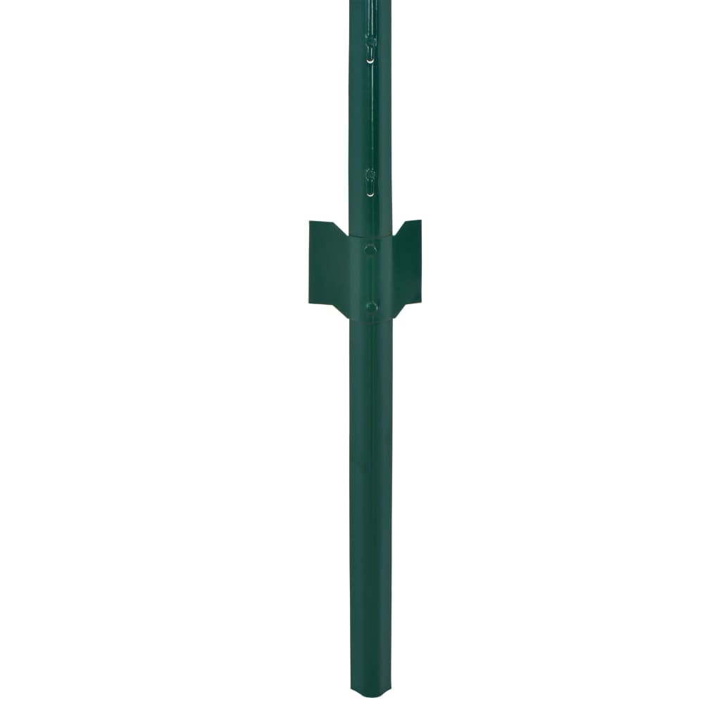 Clôture en grillage métallique avec poteaux Acier 25x1,5 m Vert CFW95505 - 4