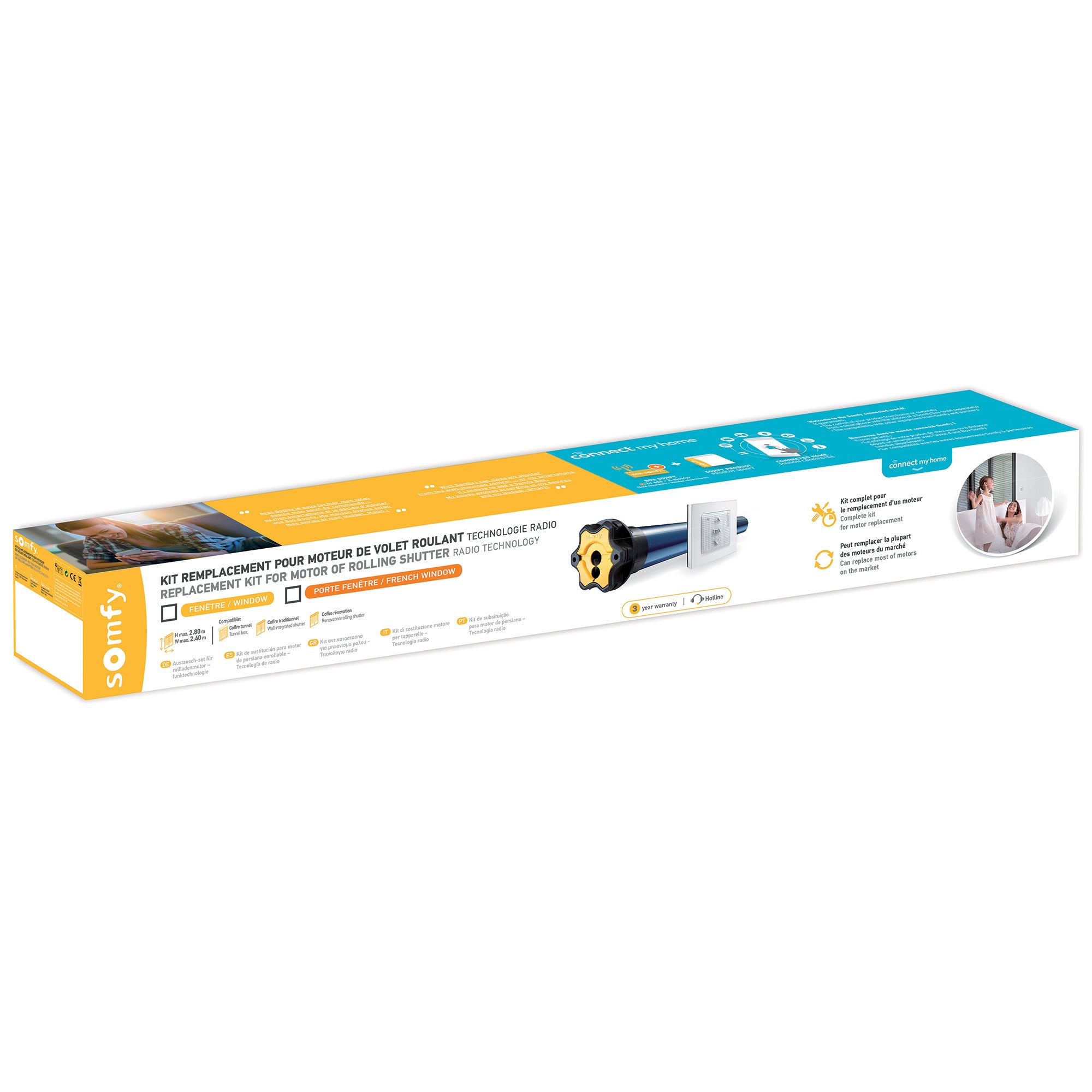Somfy - Kit de remplacement avec moteur Altus RTS pour moteur volet roulant - Radio RTS - 2