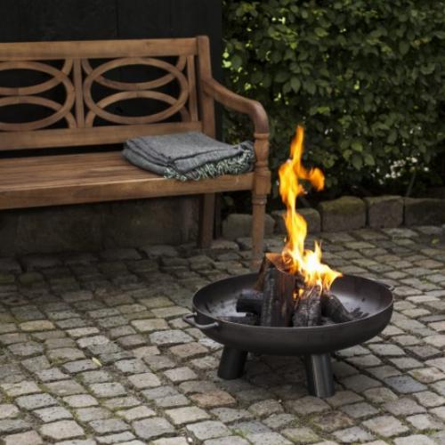 Braséro rond sur pied en acier 60 cm - 5
