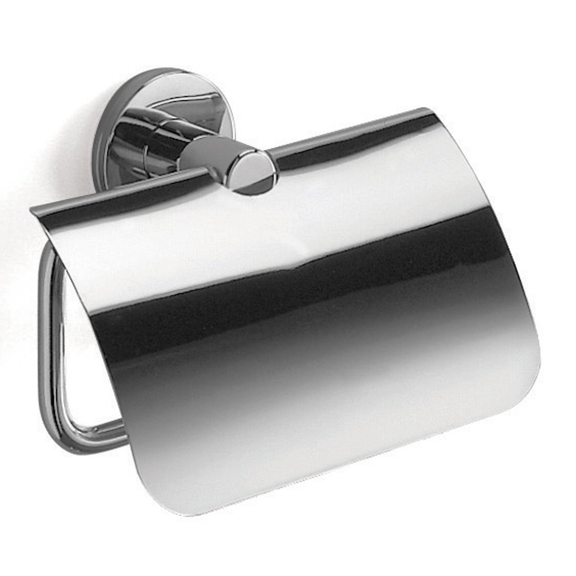 TATAY Olympia Porte-rouleau Papier Toilette Avec Couvercle Blanc - Polypropylène 15.3 X 13.5 Cm