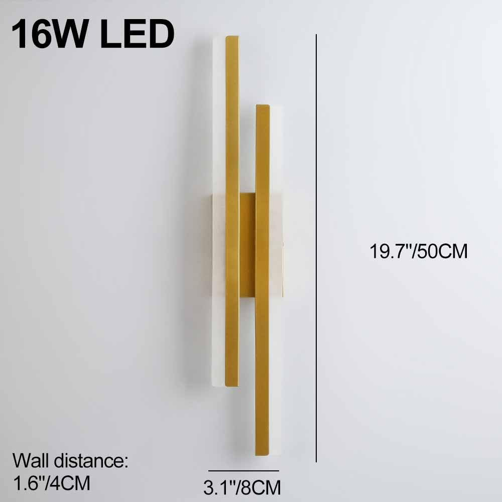 Candeeiro de parede LED de 48 cm, candeeiro de cabeceira moderno, candeeiro de parede LED de 16 W, luz decorativa para interiores, luz branca 6000 K - 4