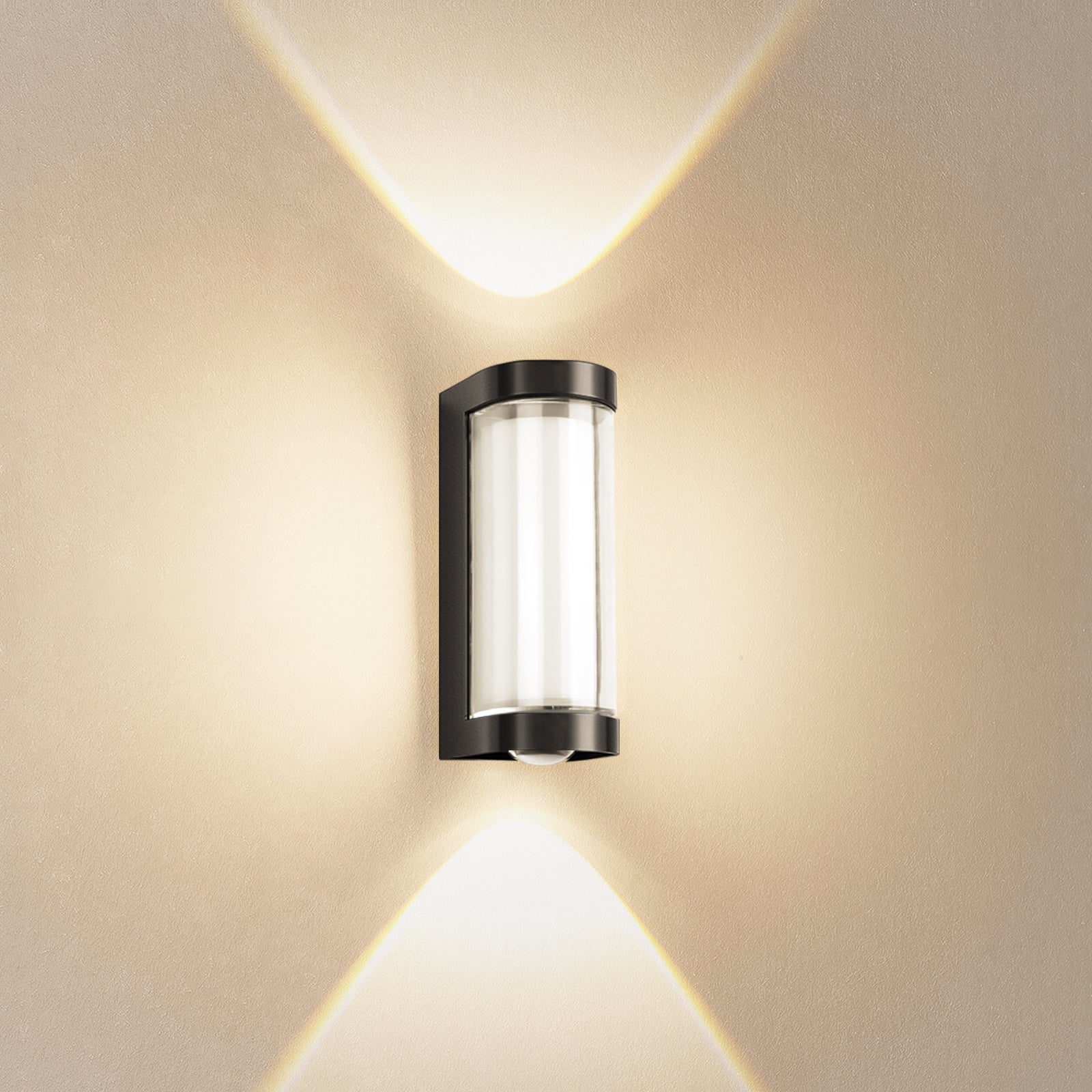 LOVHAUS Kinkiet LED 7W do Wnętrza, Oświetlenie w Górę i w Dół, Z Aluminium, Ciepłe Światło 3000K do Salonu, Sypialni, Korytarza