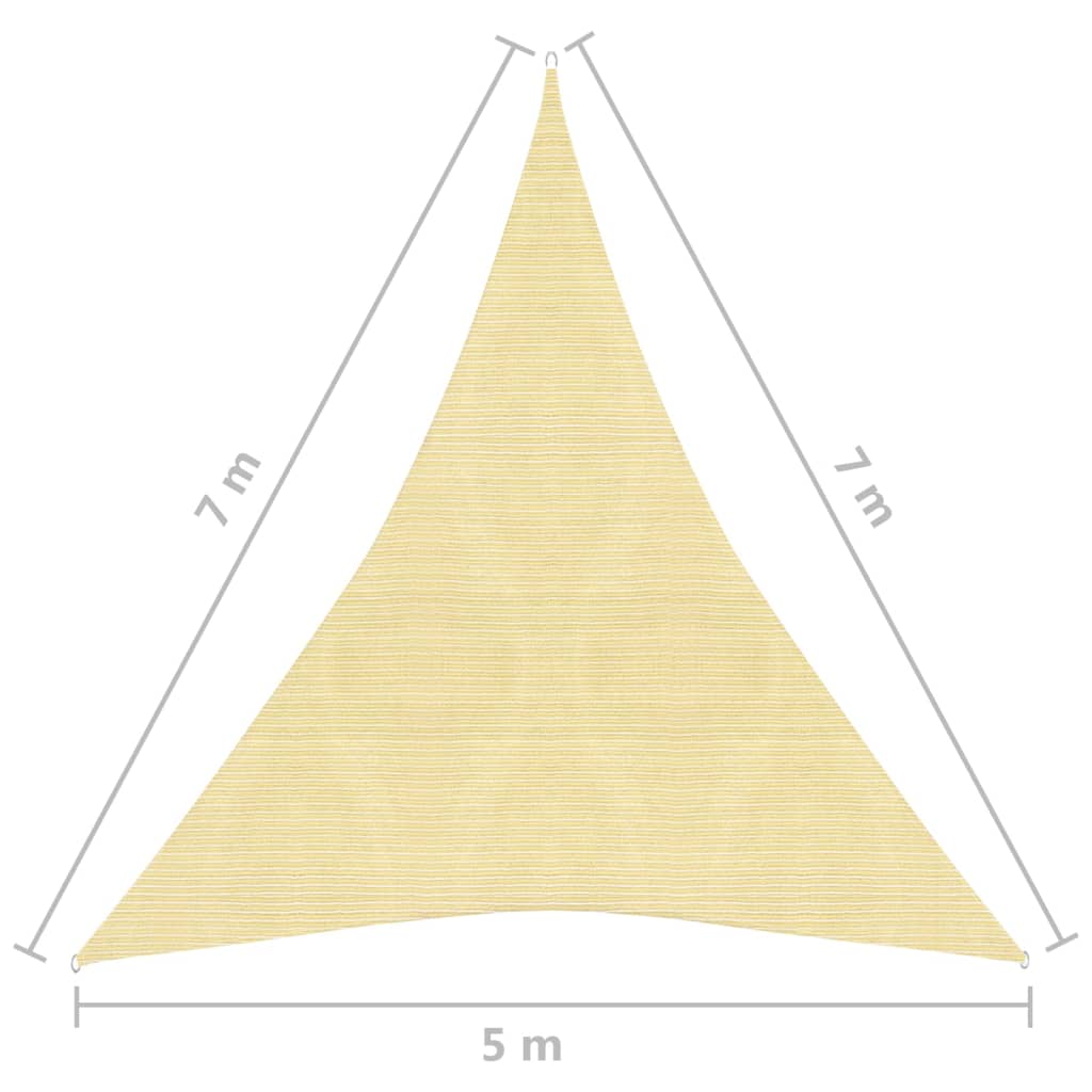 Vela in tessuto per ombrellone 160 g/m² 5 x 7 x 7 m HDPE beige 02_0008990 - 6