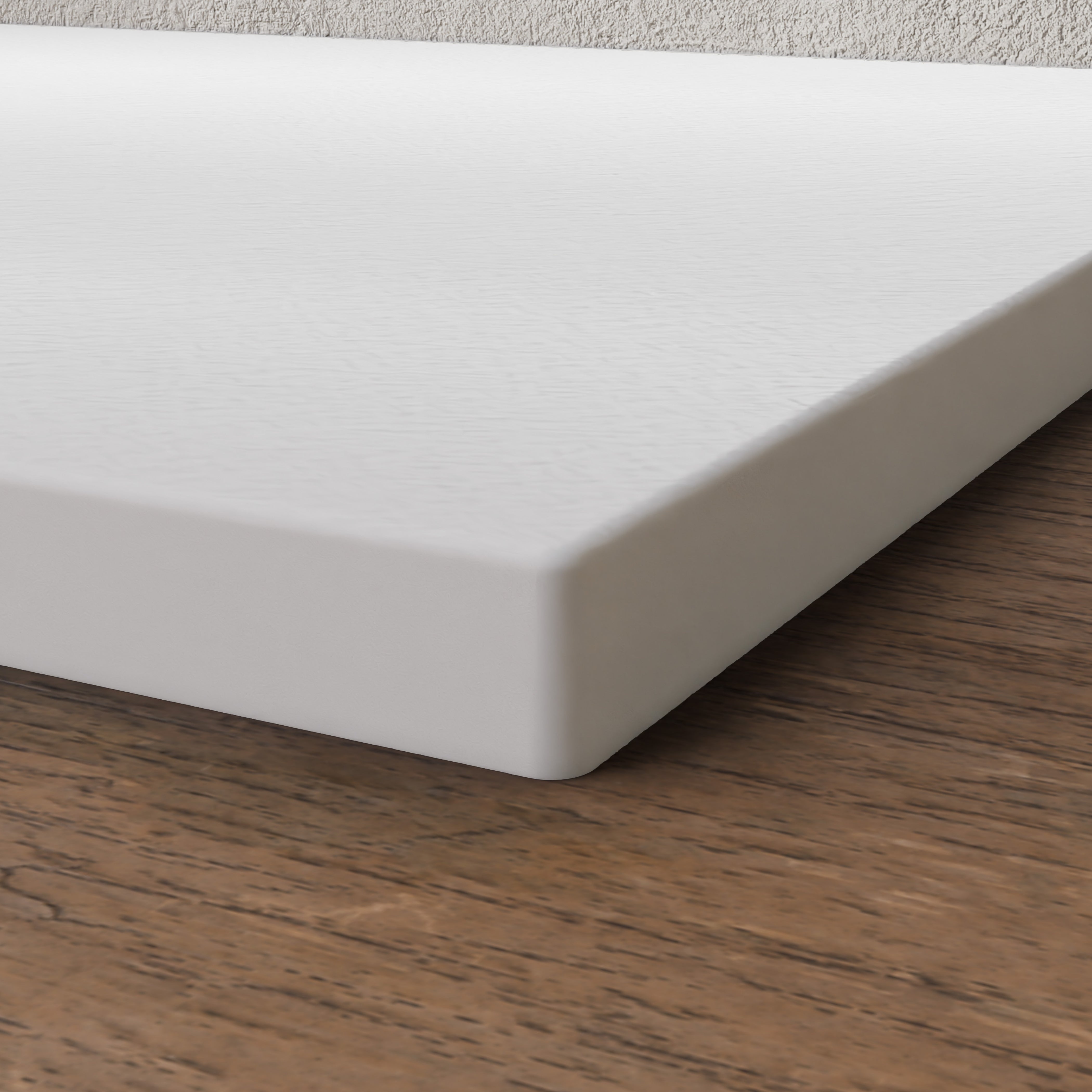 BELLOBATH - Base de duche de resina antiderrapante - Textura de ardósia suave - Inclui válvula de escoamento e grelha - Branco - 70 X 80cm - 3