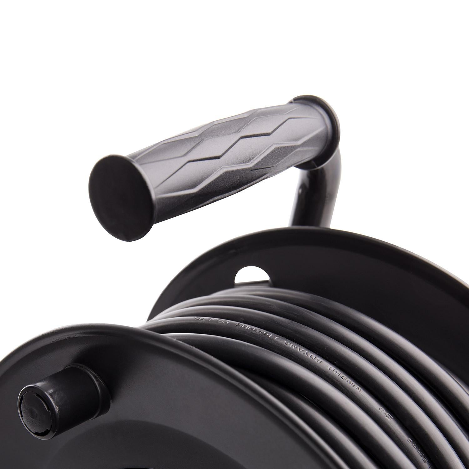 Enrouleur extensible 25m 3x1.5 mm | Noir | PVC - 3