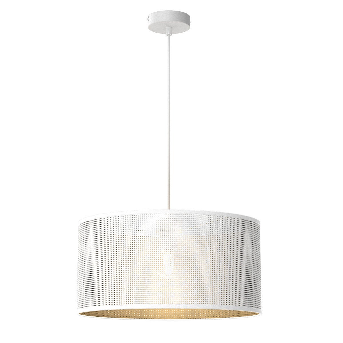 Lampa wisząca Loft Shade biały matowa-złota 1xE27x15W wym: 120 x 40 x 40 cm metal Luminex