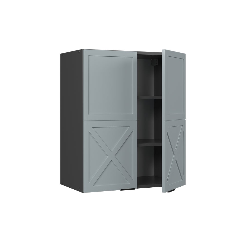 Vicco Elément haut de cuisine Fame-Line, Bleu clair-gris, 60cm - 4