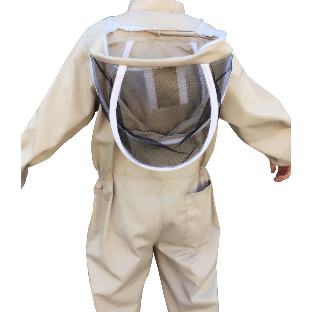 (XL) Vêtements d'apiculture professionnelle - Équipement de protection de l'apiculteur professionnel beige pour les abeilles avec gants longs et capuc - 5