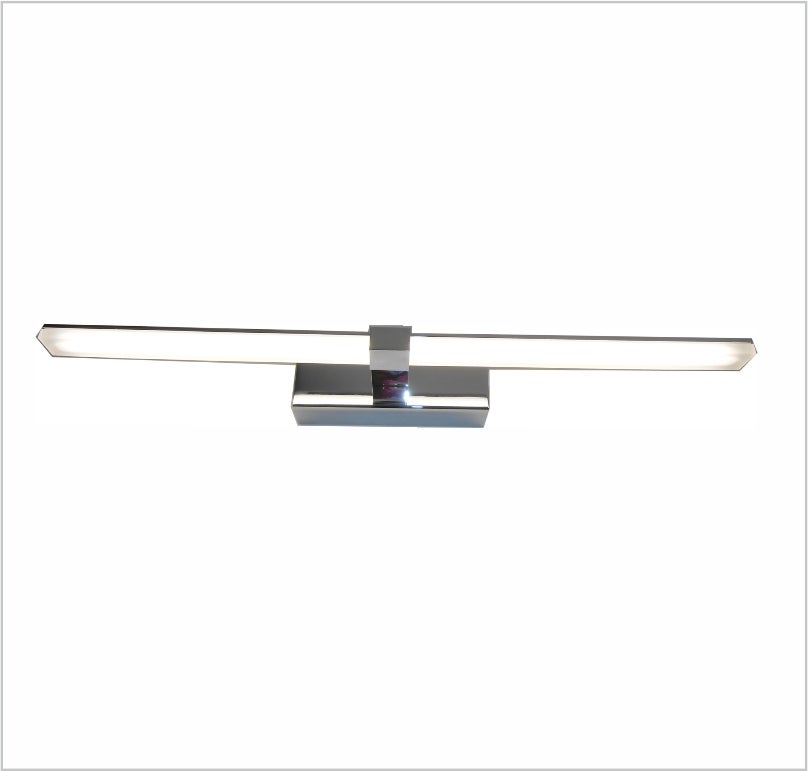 Kinkiet LED do oświetlania obrazów i luster, led 20W i 2000 lumenów w nowoczesnym stylu, IP44, białe światło 4000K, chrom połysk 53cm.