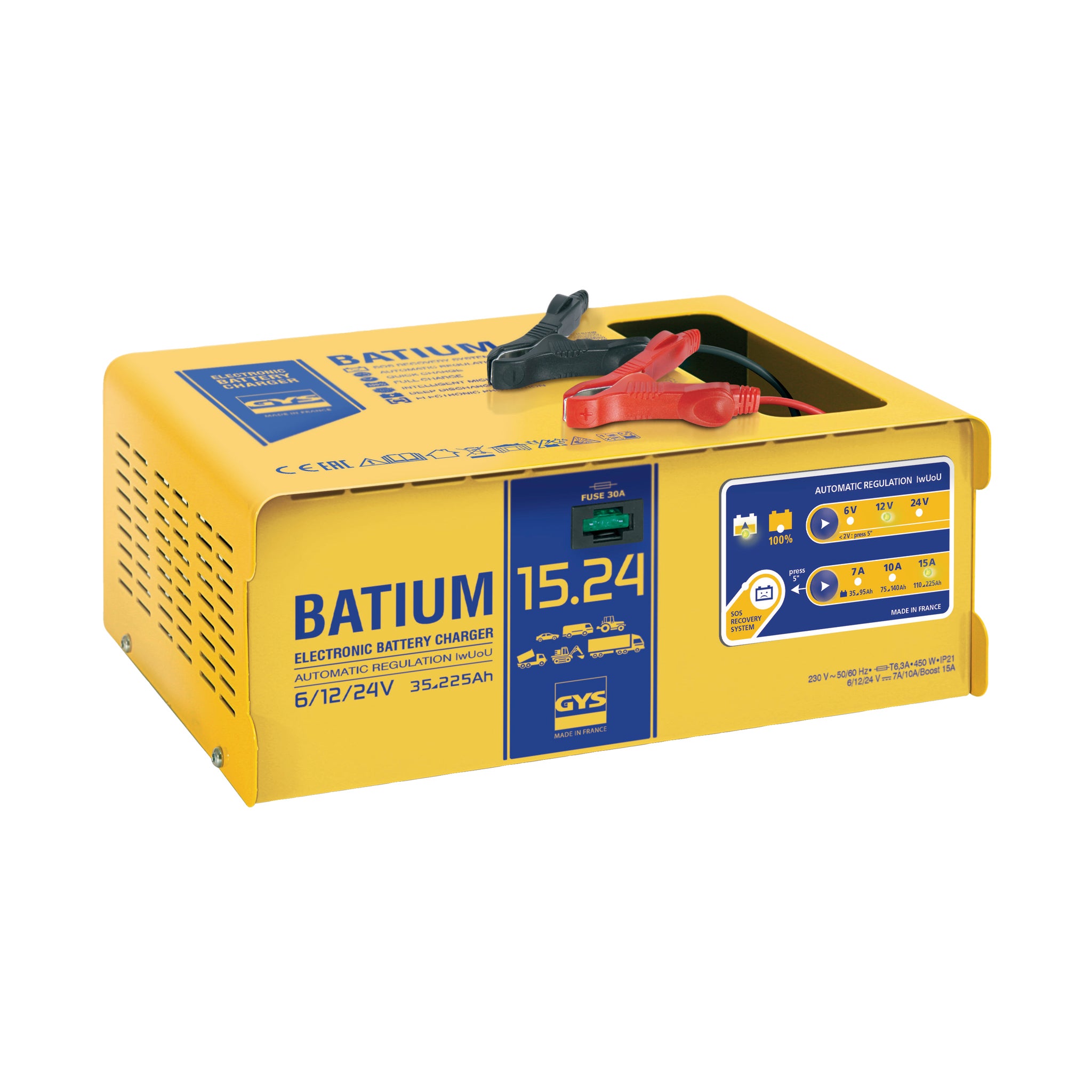 Ładowarka do akumulatorów GYS BATIUM 15.24 Automatyczne ładowanie 22 A