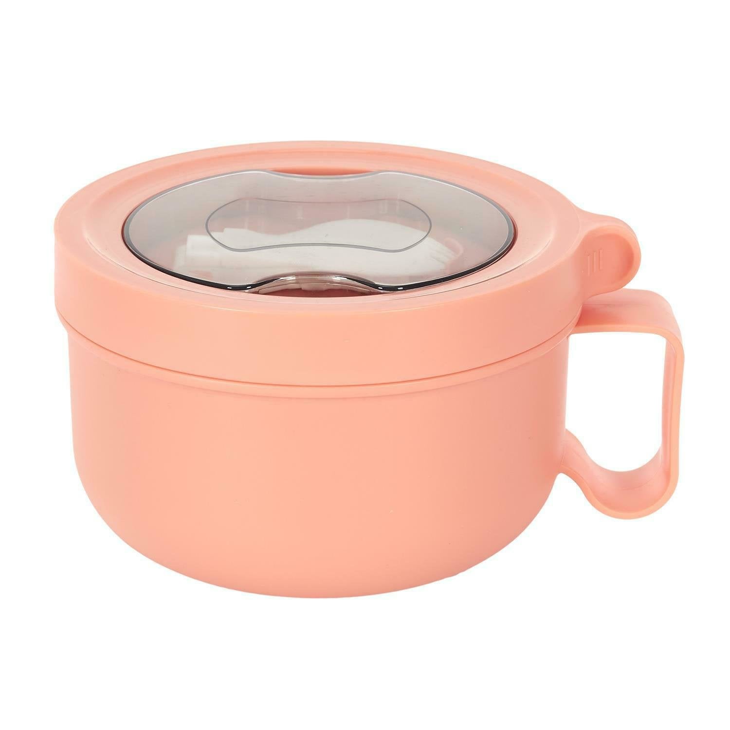 OKRĄGŁY LUNCHBOX pomarańczowy SKŁADANY WIDELEC