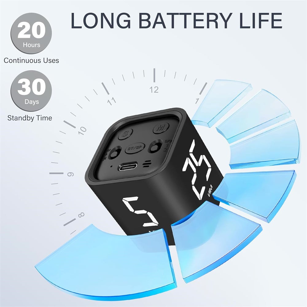 Timer rotante Pomodoro, timer preimpostato, timer per la produttività in ufficio, timer per il conto alla rovescia del cubo degli strumenti ADHD - 3