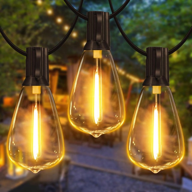 Zewnętrzna girlanda świetlna 7,5 m, LED, zasilana sieciowo, z wtyczką / 13+1 żarówek zapasowych / haczyk, jasne ciepłe białe światło