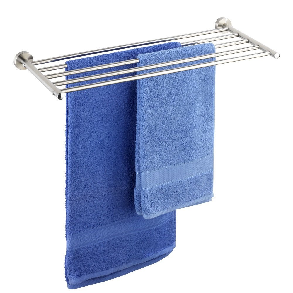 WENKO Étagère De Salle De Bain Universal, Rangement Des Ustensiles De Salle De Bain, à Accrocher Sur Cabine De Douche Et Radiateurs Sèche-serviettes, Fixation Sans Perçage, 26x54,5x11,5 Cm, Anthracite