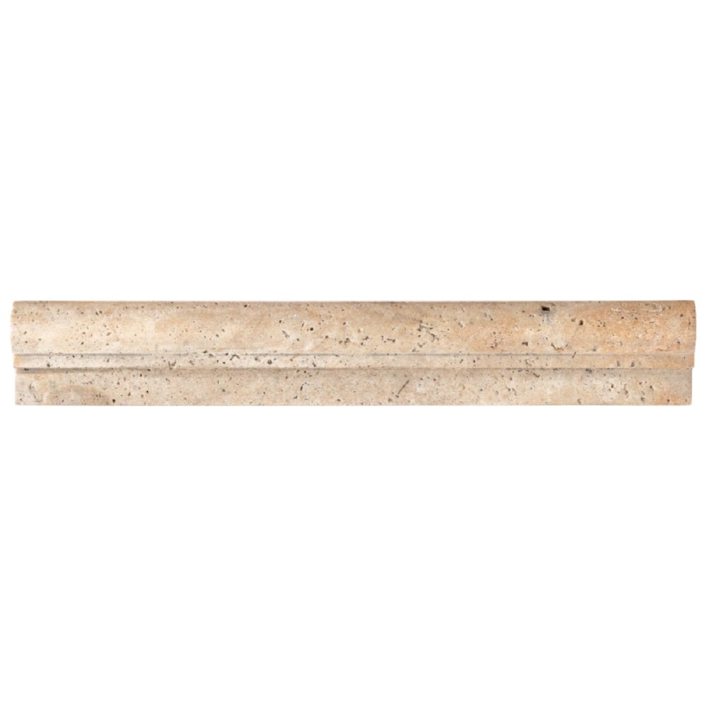 Corniche en travertin Scabas - 4,8 x 2,3 x 30,5 cm - Pack de 10 unités - C-NEGOCE - 2