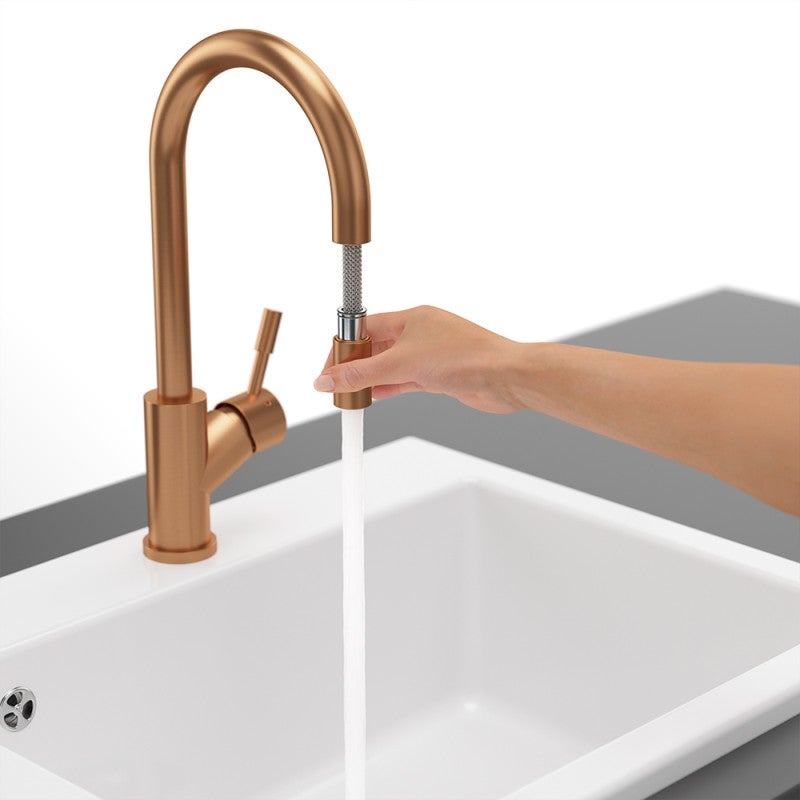 Rubinetto da cucina VILLEROY ET BOCH Umbrella flex bronzo + pulizia - 7