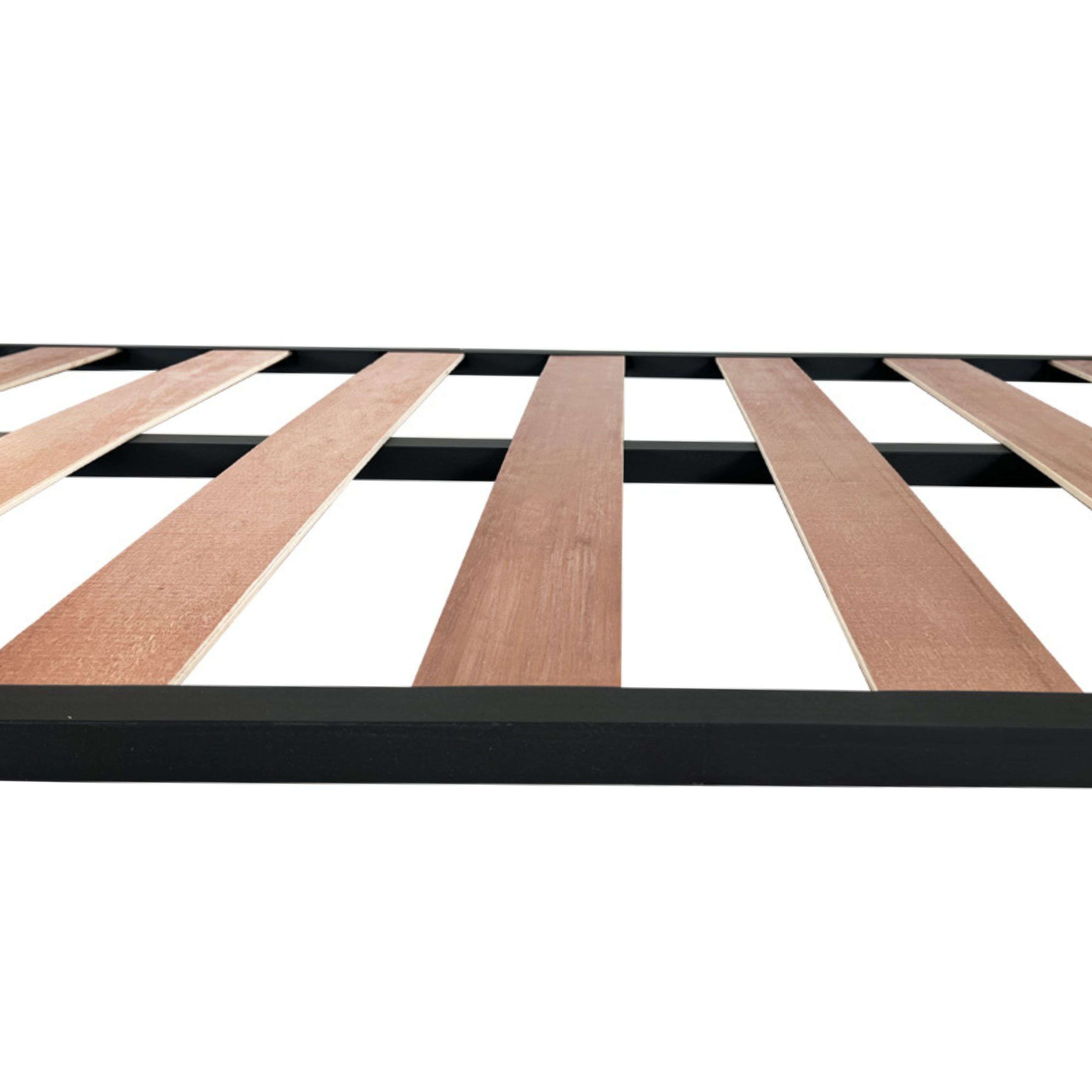 Somier 150x190 cm con 4 patas - Tubo acerado 30x30 mm, Refuerzo Central, Láminas de Chopo y Pintura Metalizada - 2