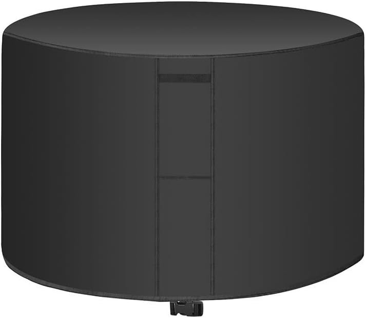 Czarny, wodoodporny pokrowiec ochronny na okrągłe meble ogrodowe, tkanina Oxford 420D, pyłoszczelny (188 x 84 cm)