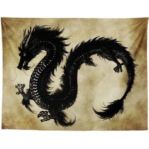 DELIBEST Arazzo da appendere alla parete a tema gotico con animali fantasy, mitologia, drago, estetico, decorazione da parete per camera da letto, soggiorno, dormitorio, 76,2 x 101,6 cm