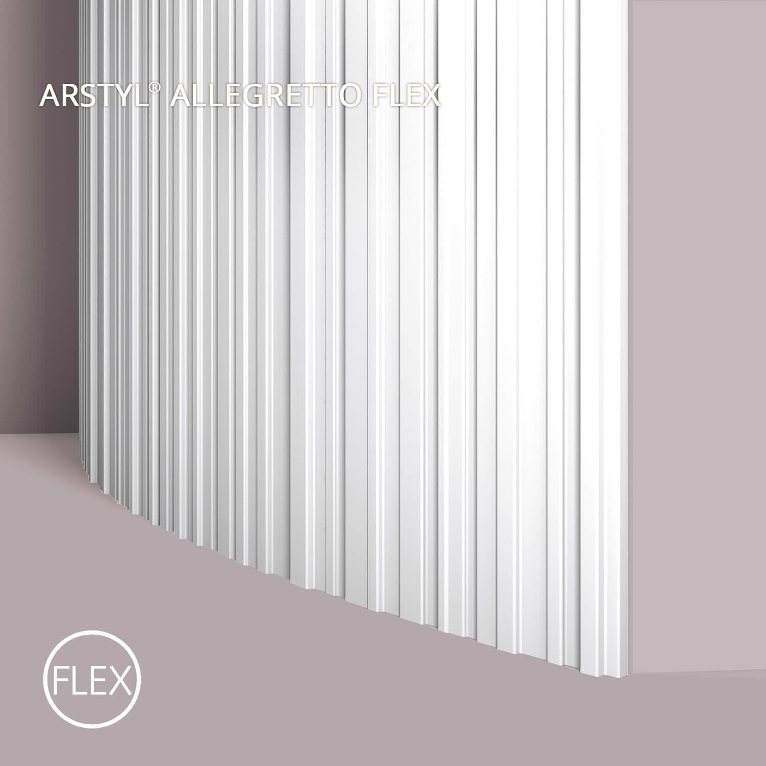 3d panneau mural NMC ARSTYL ALLEGRETTO FLEX Noel Marquet flexible Lambris mural Panneau acoustique Moulure flexible 2 m - 2