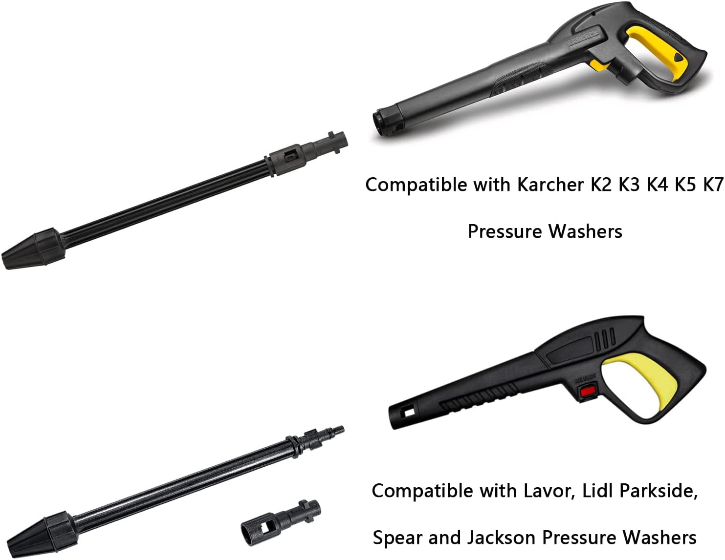 Bocal rotativo compatível com Karcher, bocal rotativo compatível com Parkside/Lavor, acessório para lavadoras de alta pressão de 160 bar. - 4