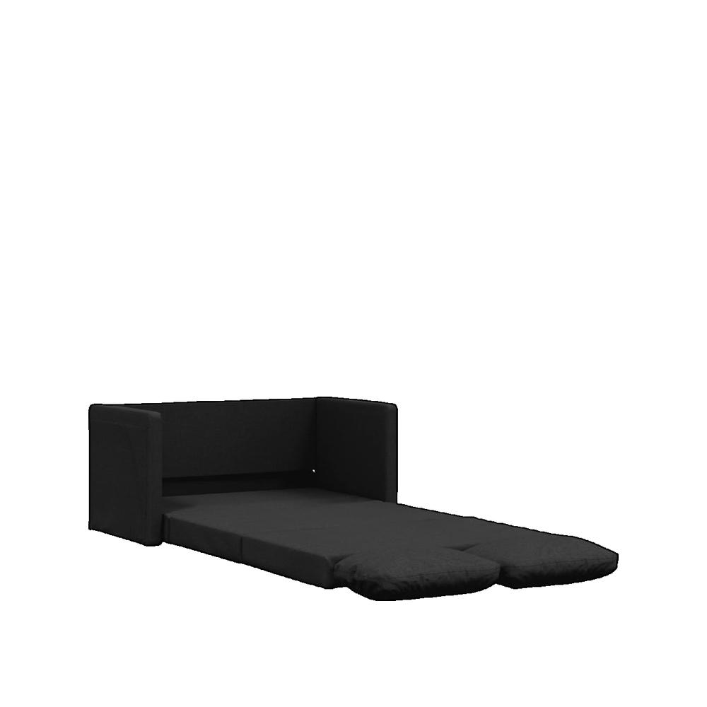 Sofa rozkładana vidaxl 2-osobowa czarna tkanina