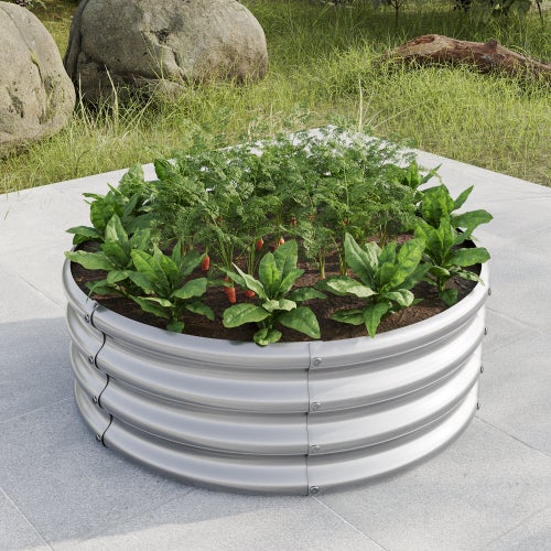Fioriera 1990x595x420 Mm Letto Da Giardino Rialzato In Metallo Zincato Contenitore Per Piantare Ovale Fondo Aperto Per Coltivare Fiori Piante Vevor 94382649