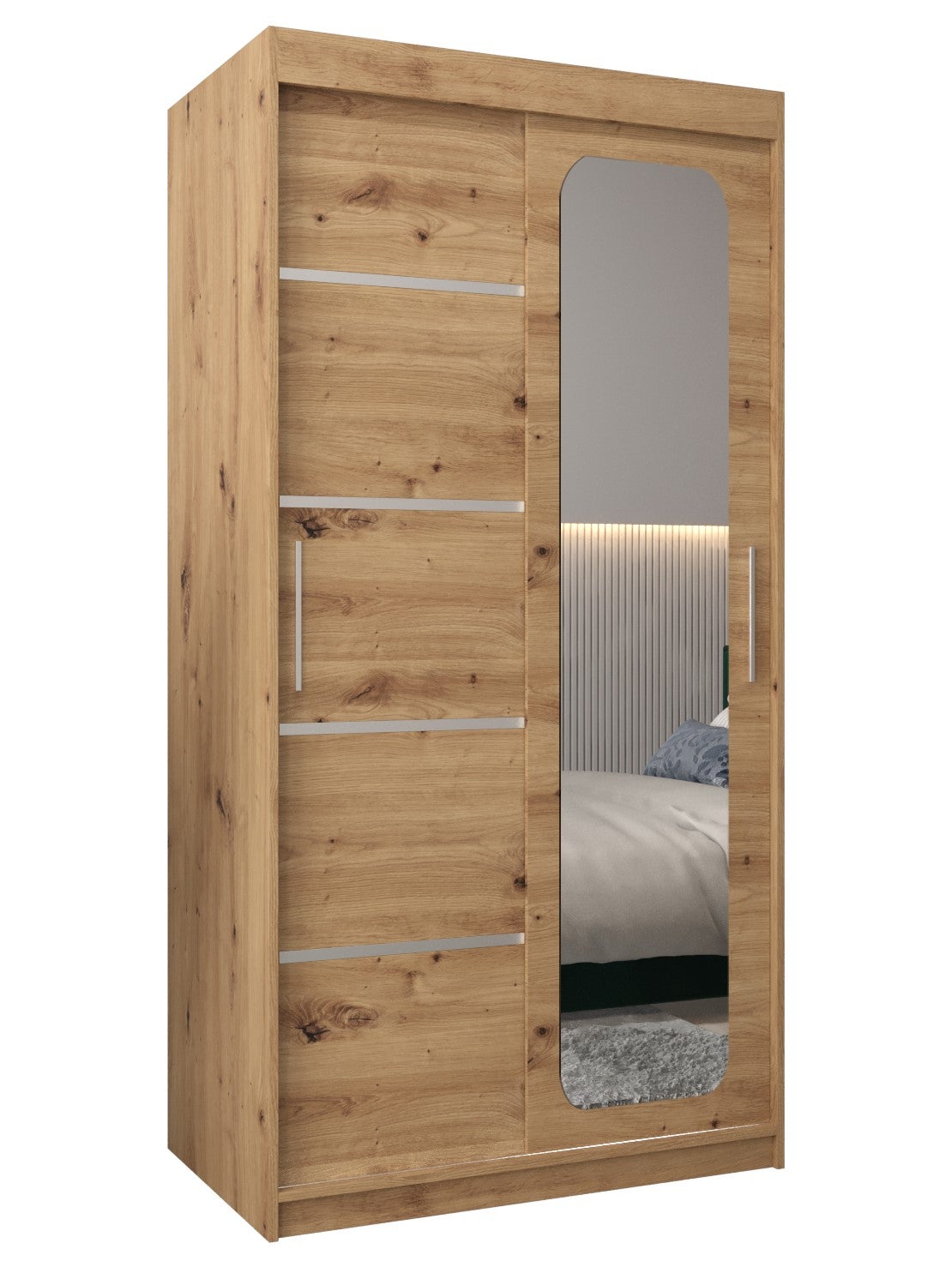 Szafa przesuwna garderoba PROMO V2 100 x 62 x 200 cm Artisan - Abiks Meble