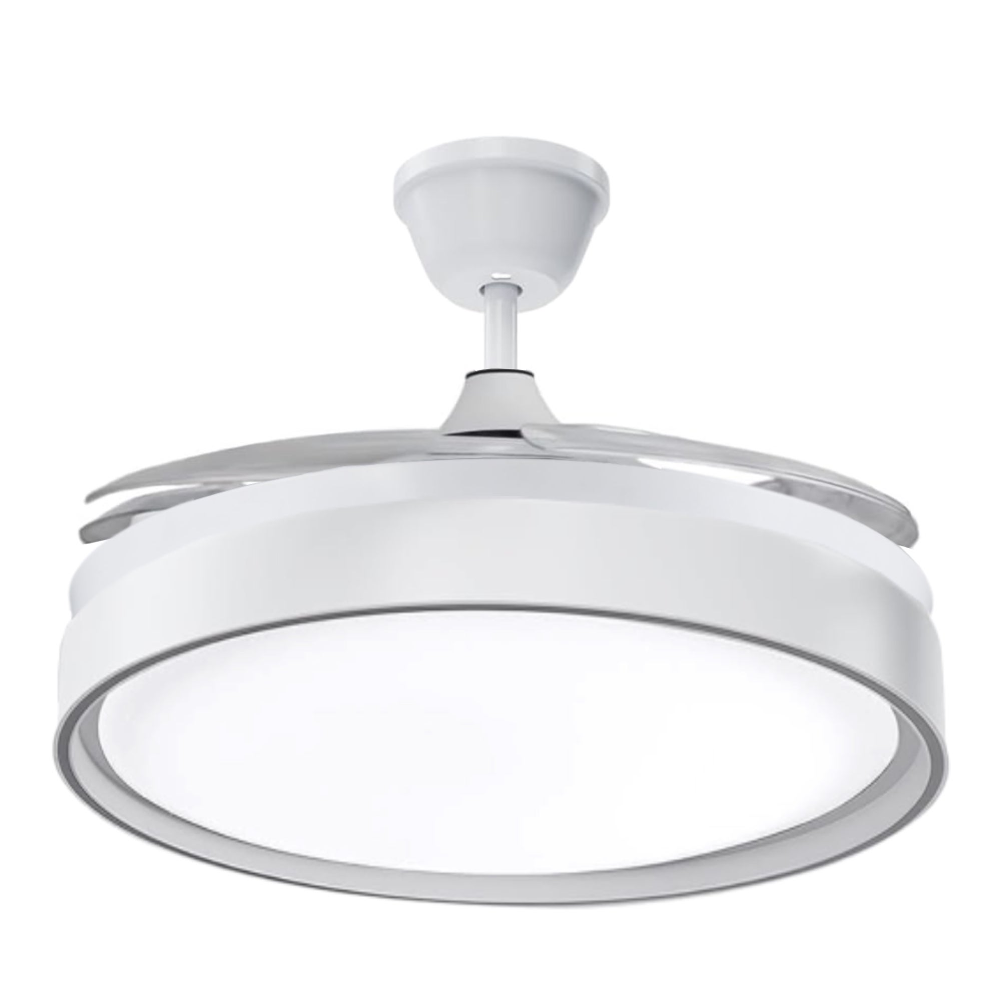 Ventilador de Techo con Luz 107cm Motor DC Ultra Silencioso 6 Velocidades 3 Colores 3000-4200-6000K, 6600LM - 8