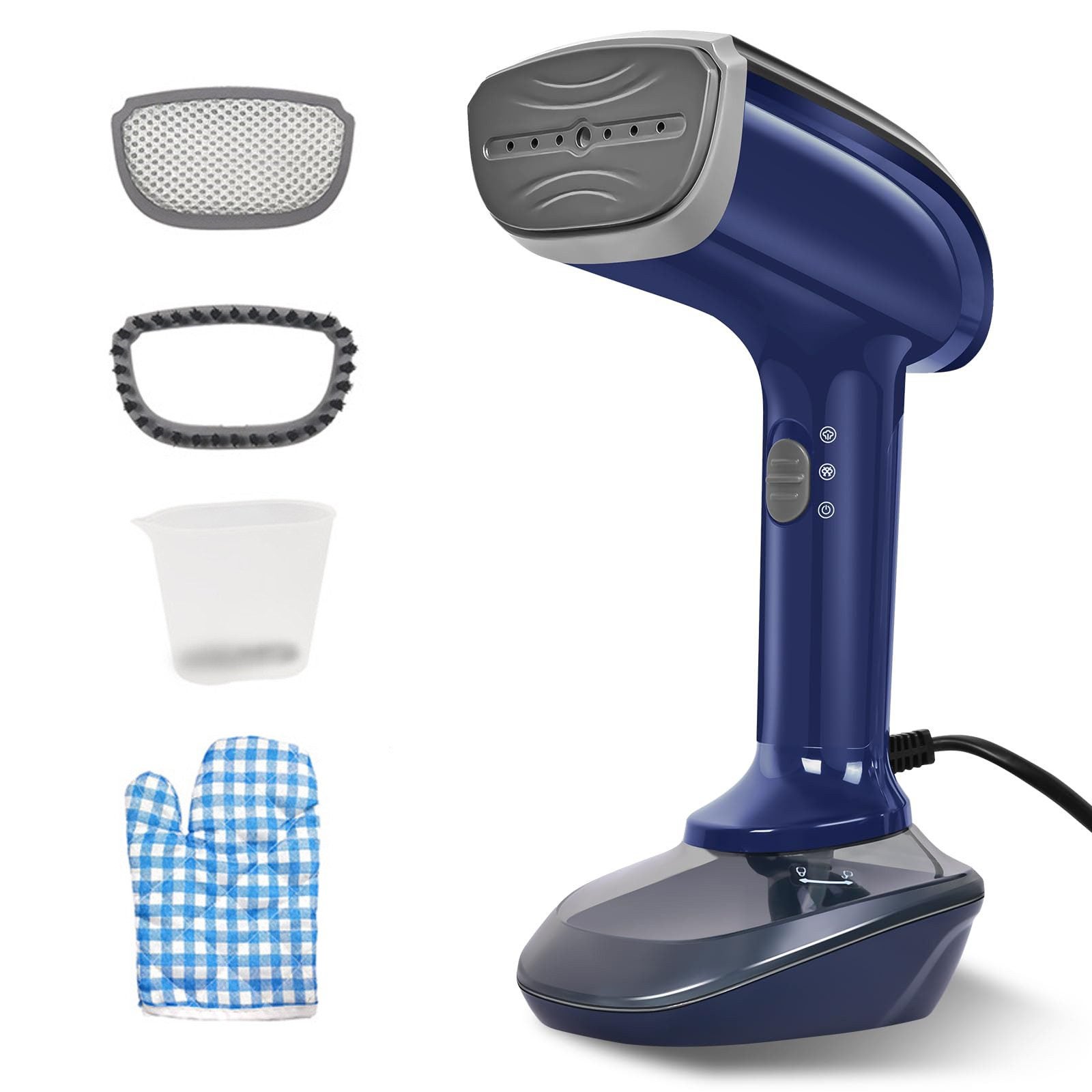 Przenośny parowy steamer do ubrań - 1200 W z szybką nagrzewającą się płytą ceramiczną, żelazko i steamer 2 w 1, dysza parowa
