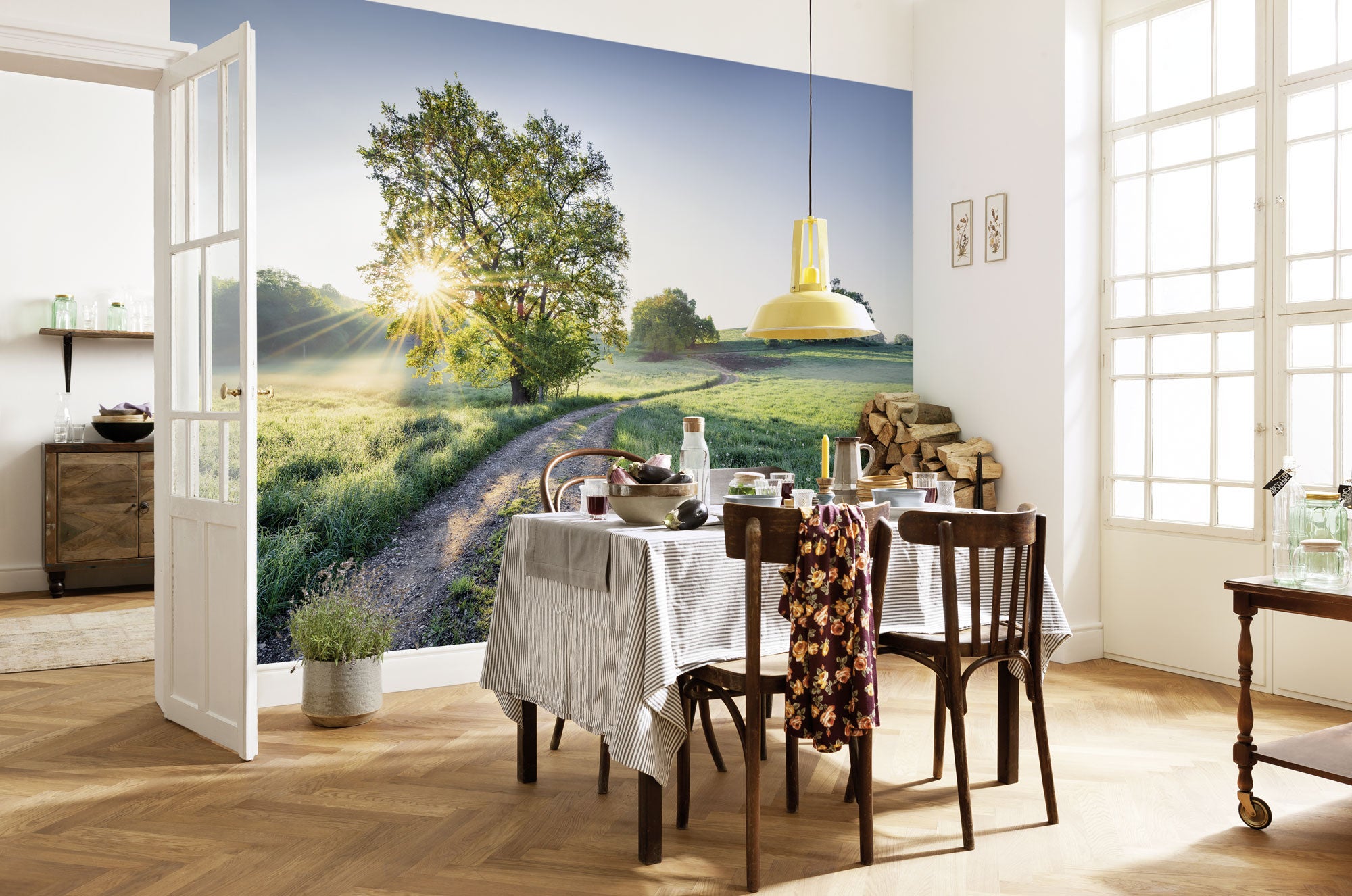 Papel pintado panorámico sobre papel de komar - stefan hefele meadow trail - talla: 368 x 254 cm