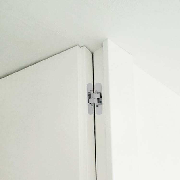 Lot de 2 Charnières Invisibles pour Portes - 180°, Charge 40kg, Noir - 7