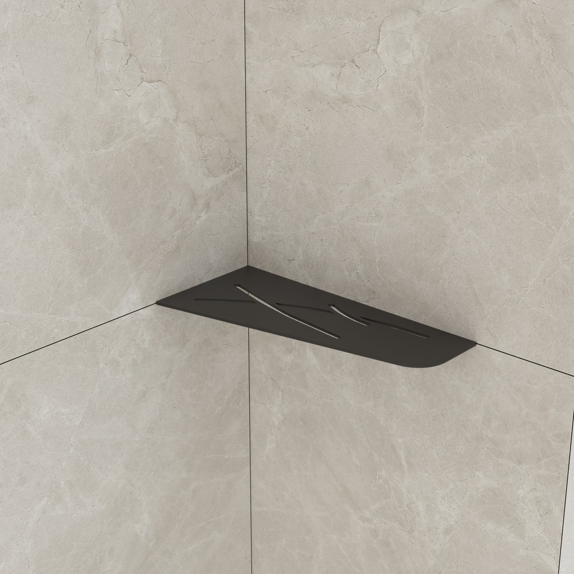 Équerre De Fixation Noire/argent 5 Trous - Support D'angle Robuste