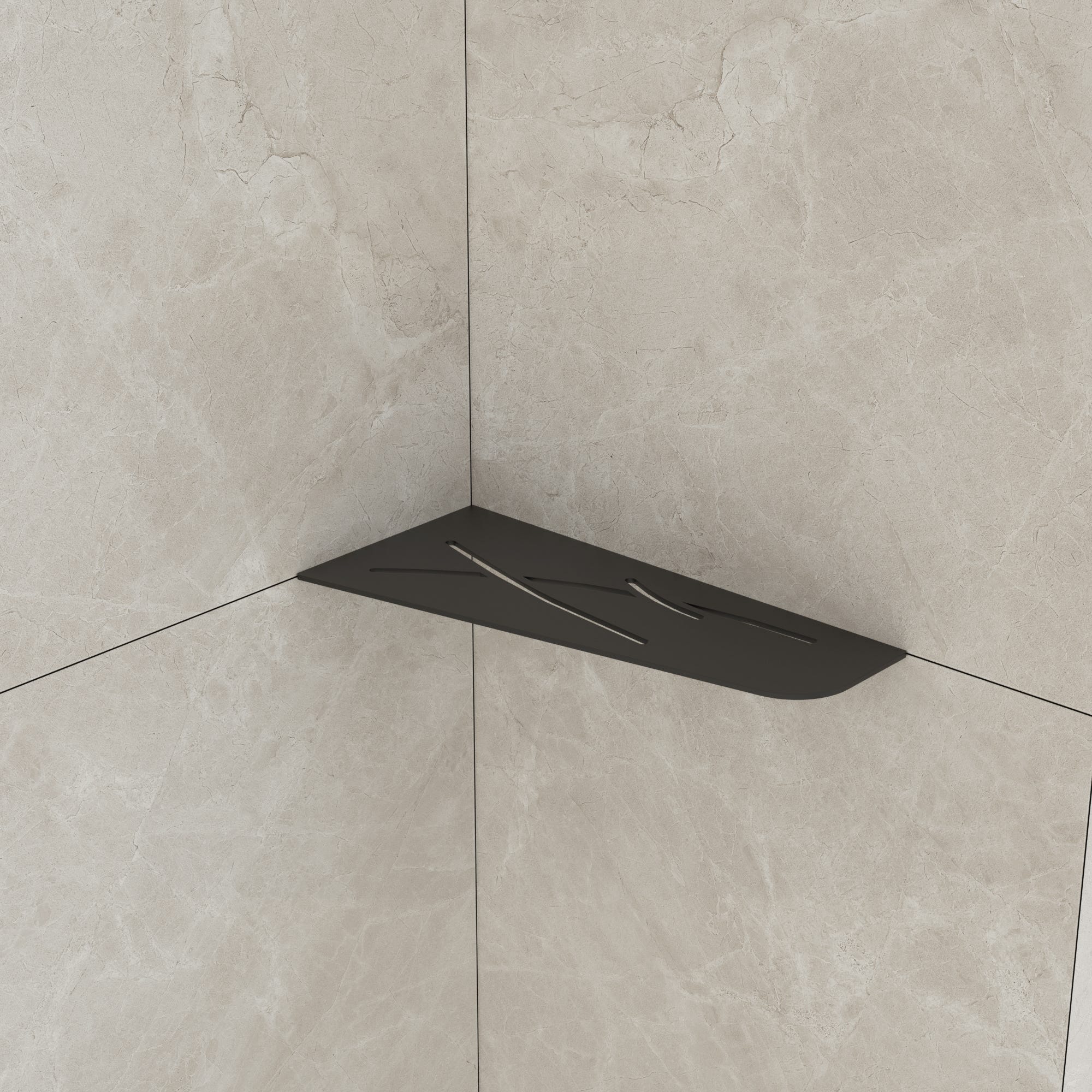 Équerre De Fixation Noire/argent 5 Trous - Support D'angle Robuste
