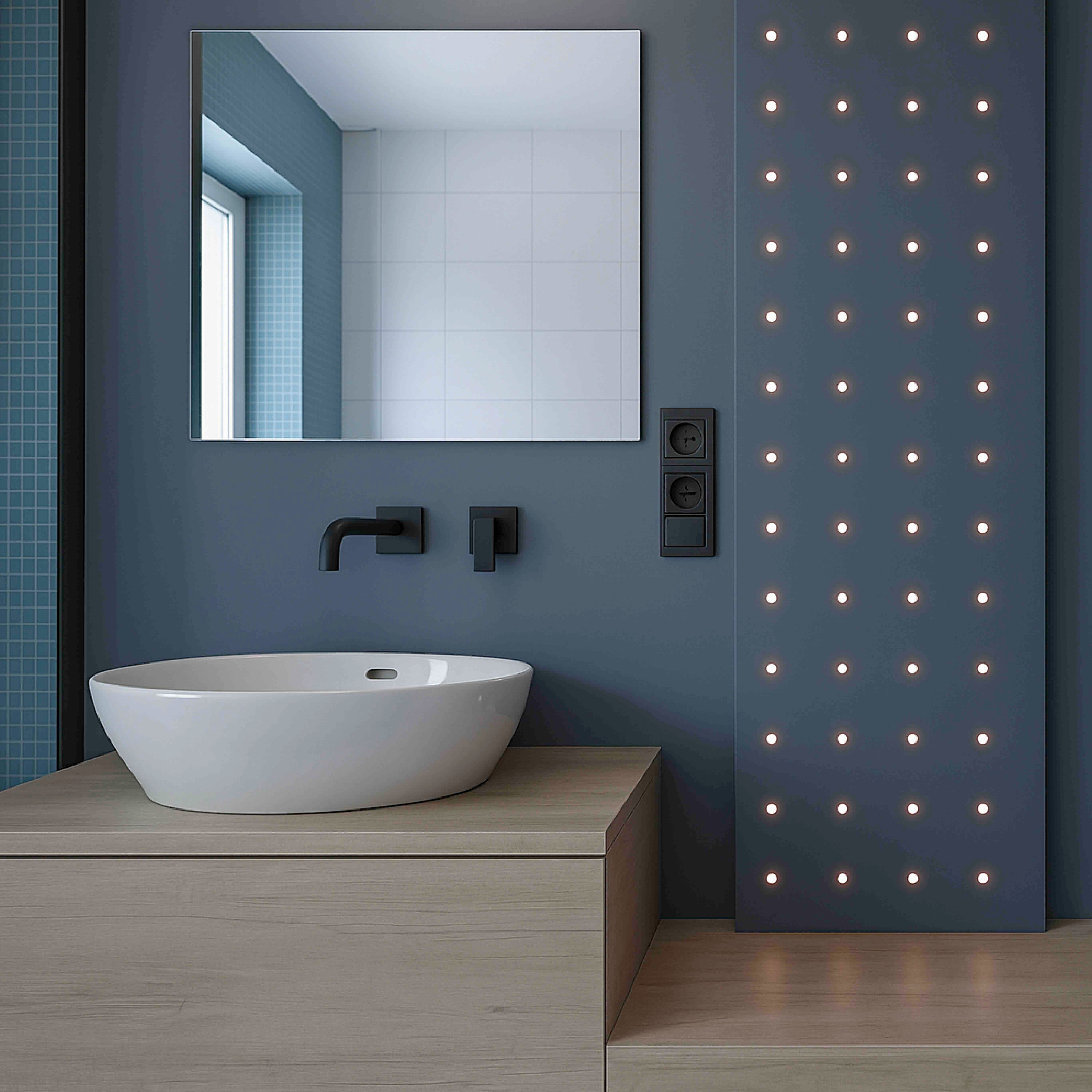 Miroir salle de bain 60 cm simple fixation murale - 3