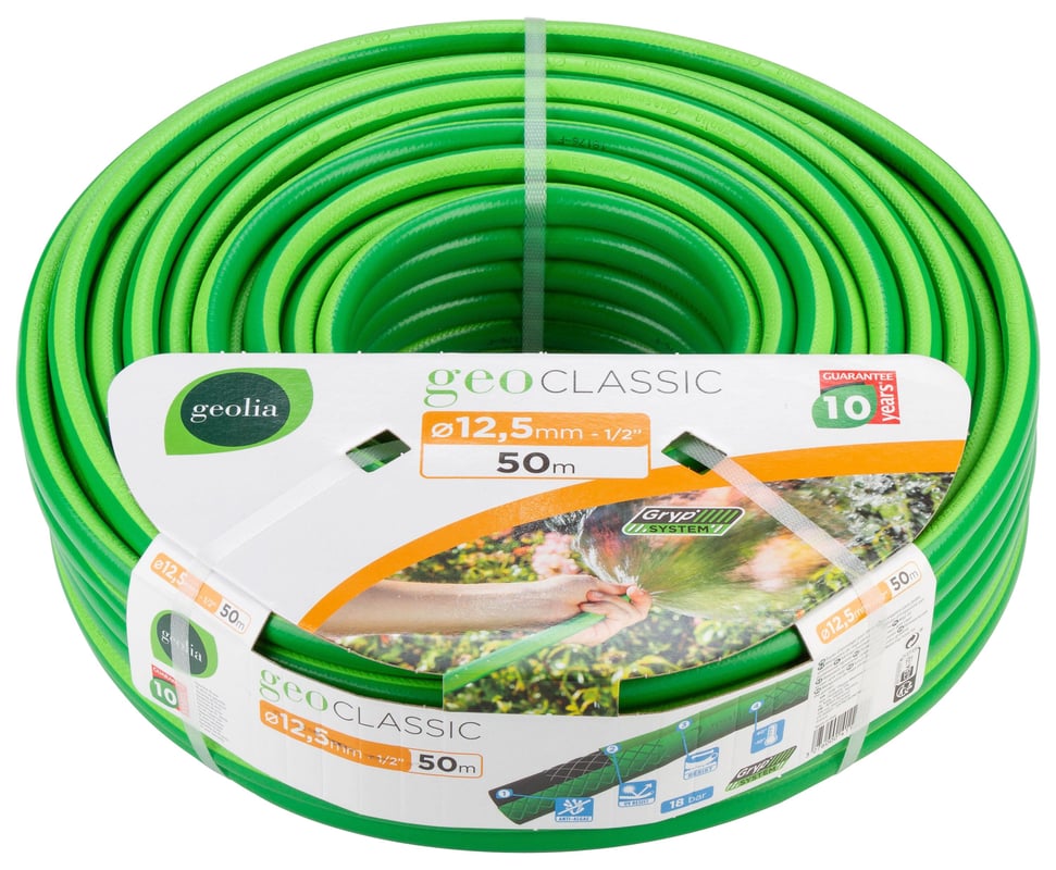 Wąż ogrodowy GEOLIA Classic o średnicy 12,5 mm i długości 50 m