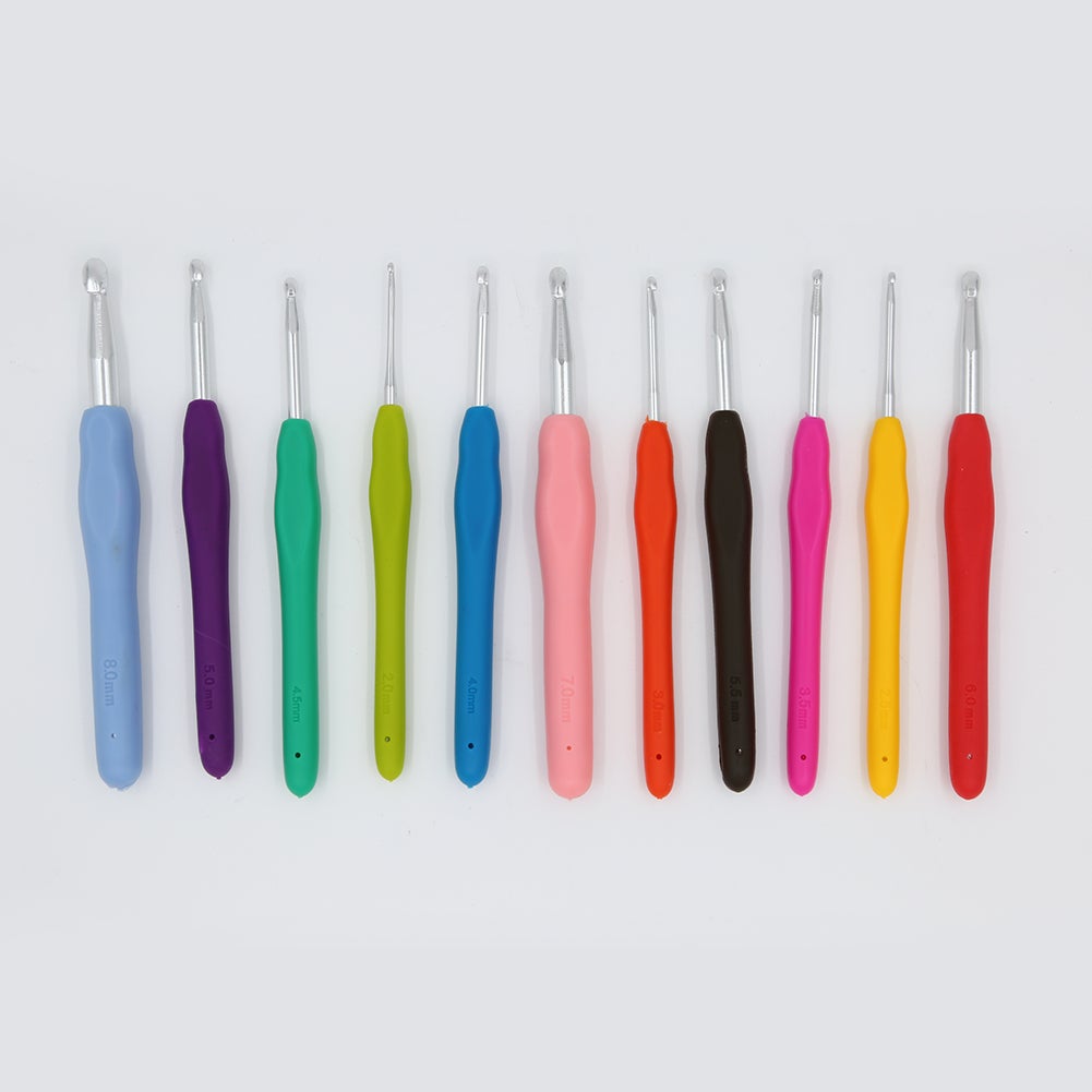 Kit di 45 pezzi con pennarelli uncinetti metro - Maglia multicolore