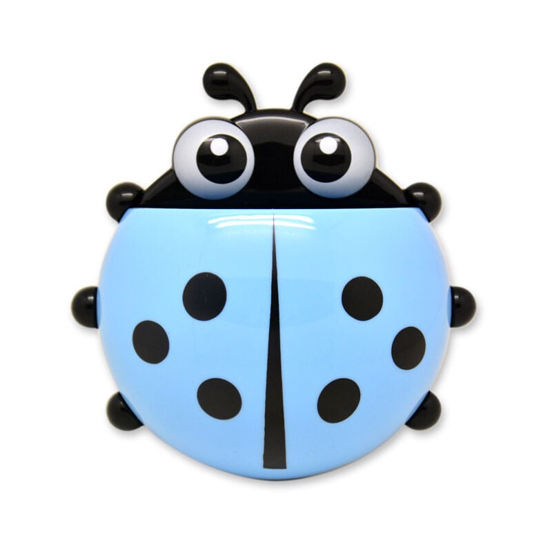 Portaspazzolino Parete Per Bambini A Forma Di Coccinella - Supporto Con Ventose Per Bagno - Rosso