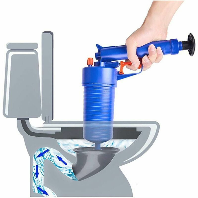 Sturalavandini A Pressione D'Aria Per WC E Scarichi – Manuale Con Impugnatura Ergonomica E Tappi Multipli