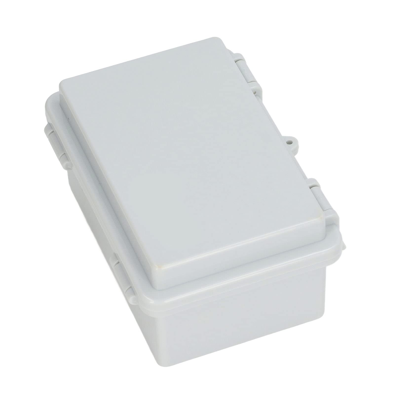 Boîte électrique étanche, boîte de jonction extérieure isolée anti-poussière avec couvercle à charnière et clip en plastique pour bricolage, gris - 8