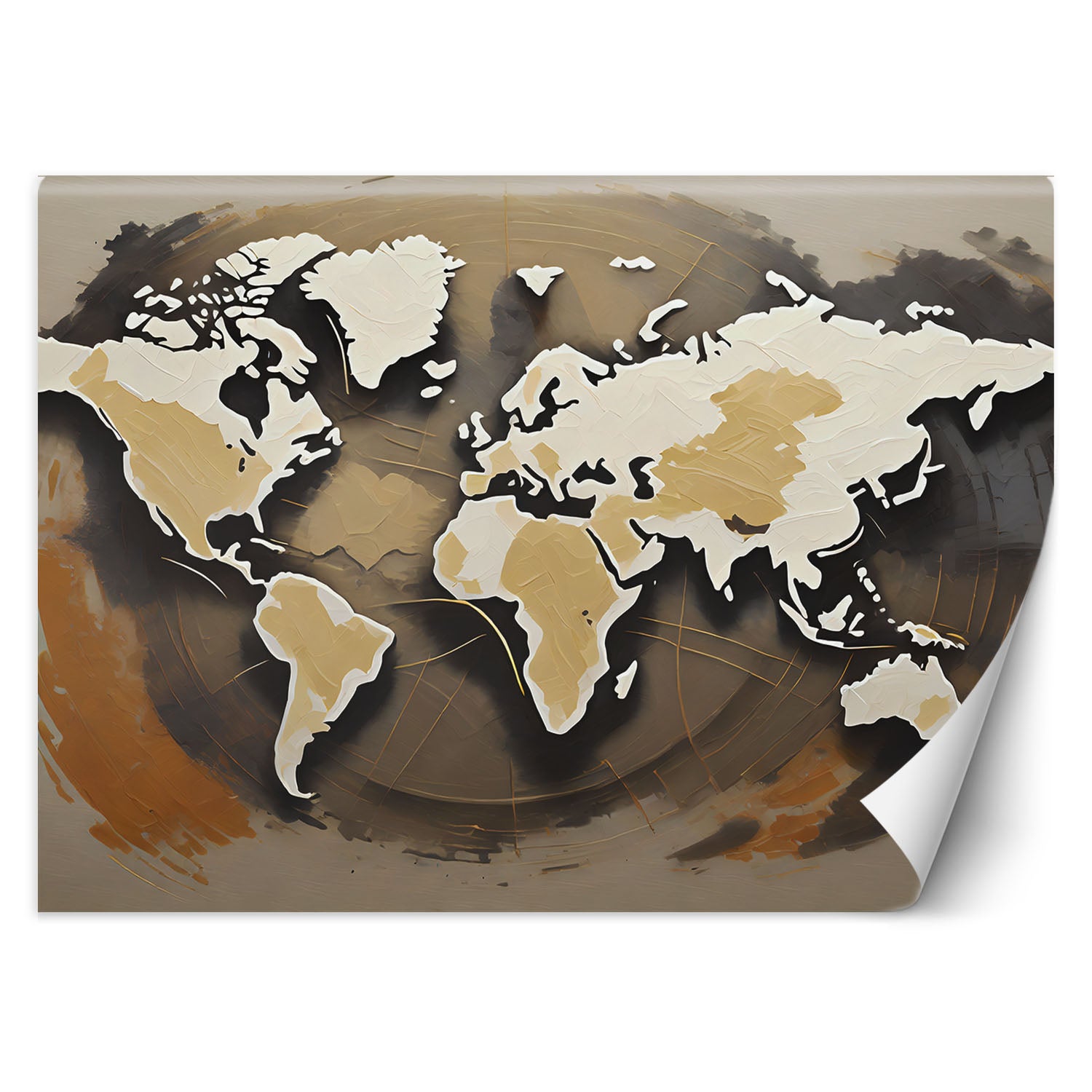 Fototapeta, Mapa świata retro 350x245