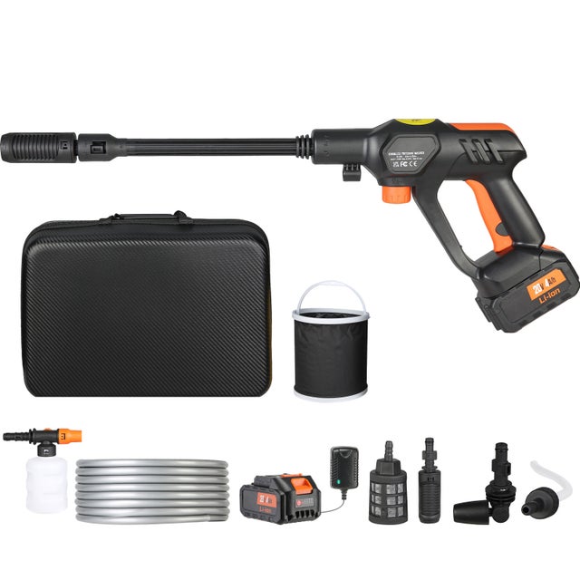 Idropulitrice A Batteria 24V 600W, Senza Fili, Getto Potente 30Bar, 4L/min, 2 Anni Di Garanzia